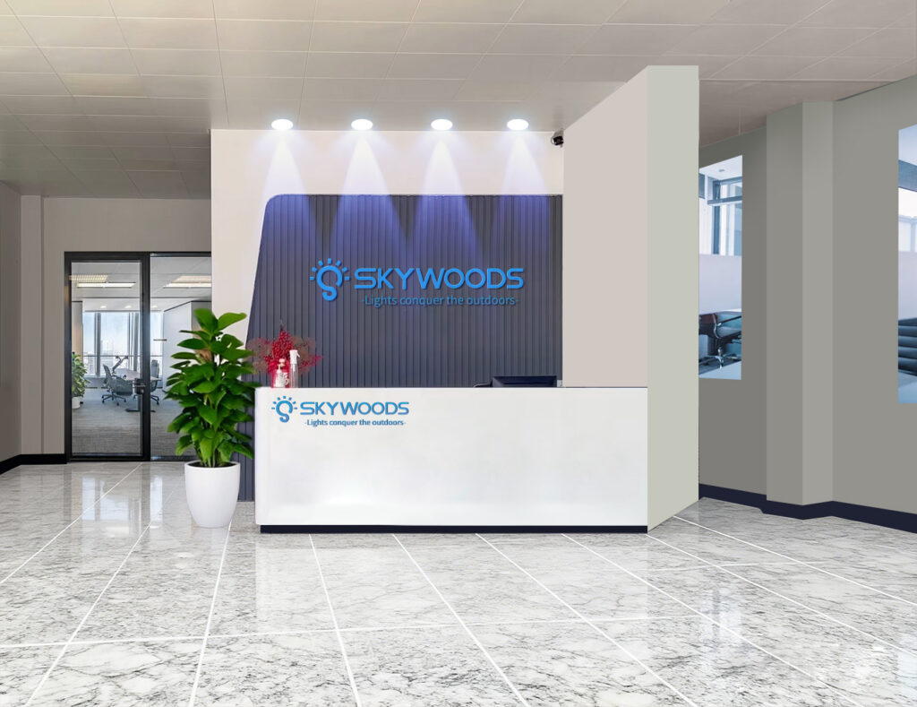 Skywoods headquarters reception lobby