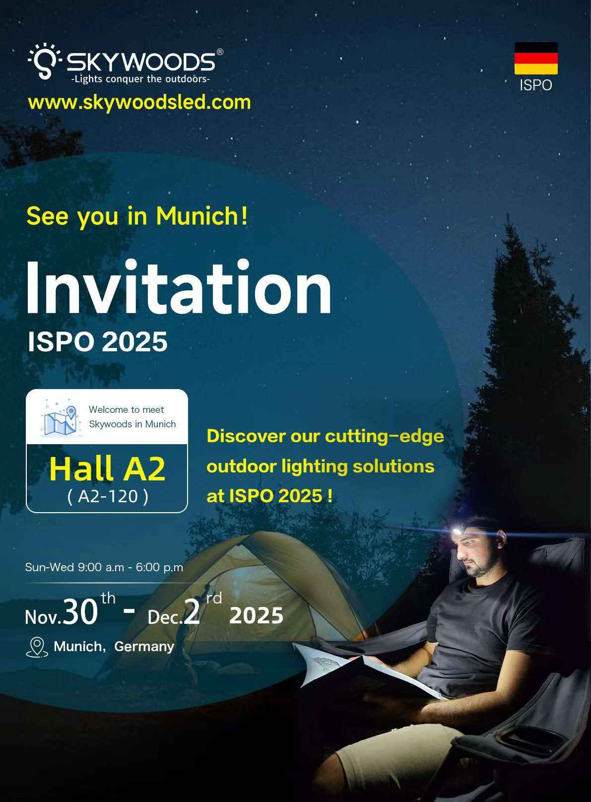 Visit Skywoods at ISPO Munich 2025, Hall A2!